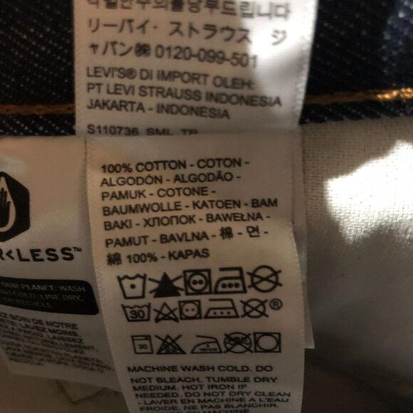 NEW Levi's 501 Original Shrink to Fit Jeans Blue Button Fly Straight Mens 42x30 - Picture 9 of 10